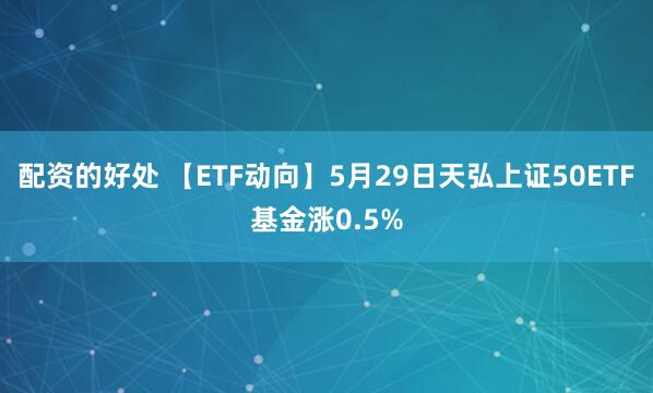 配资的好处 【ETF动向】5月29日天弘上证50ETF基金涨0.5%